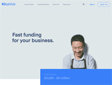 Tablet Screenshot of bluevine.com